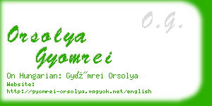 orsolya gyomrei business card